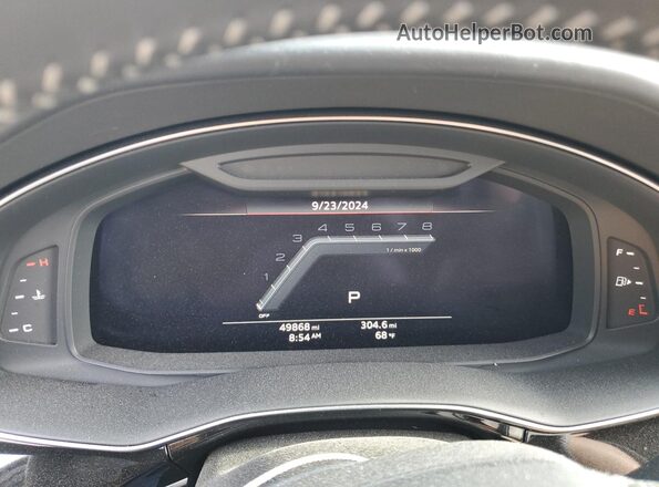 WA1VWAF76LD012692 2020 AUDI SQ7 Black Instrument cluster view