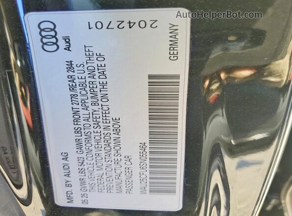 WAU25CFU6SN055464 2025 AUDI S5 Black Widok komory silnika