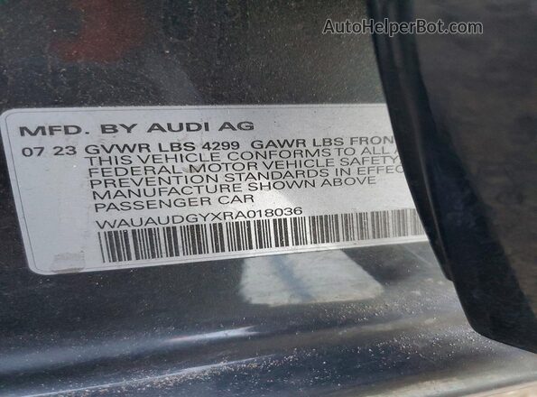WAUAUDGYXRA018036 2024 AUDI OTHER Черный Вид подкапотного пространства