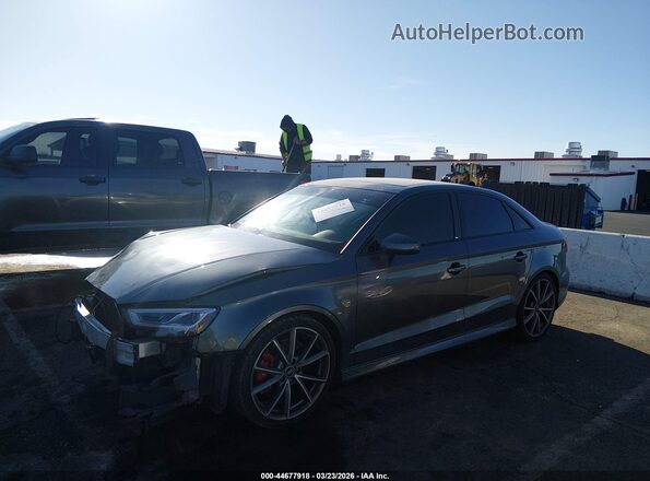 WAUB1GFF1J1006330 2018 AUDI S3 Gray წინა მარცხენა ხედი სამი მეოთხედიდან