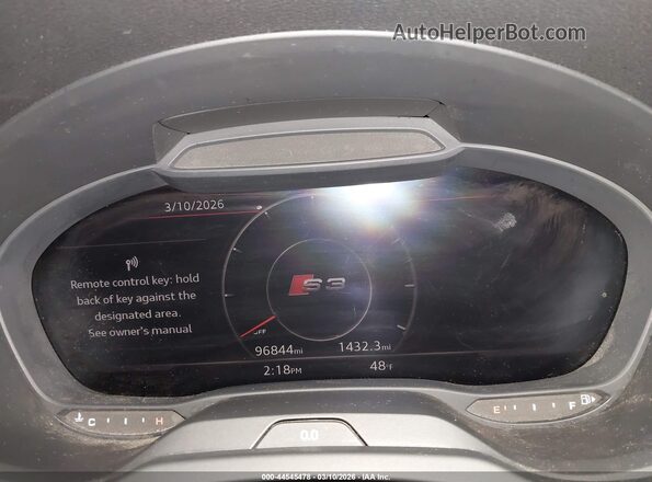 WAUB1GFF2H1036141 2017 AUDI S3 Gray Rear seats view