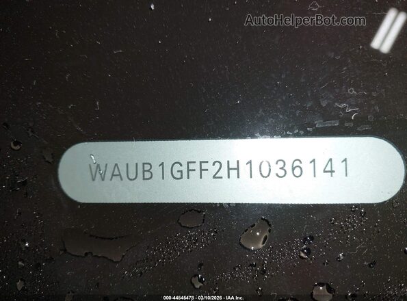 WAUB1GFF2H1036141 2017 AUDI S3 Gray Engine compartment view