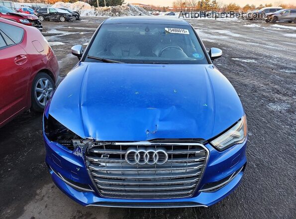 WAUB1GFF9G1075324 2016 AUDI S3 Blue Front view
