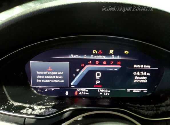 WAUB4AF40LA045478 2020 AUDI S4 Черный Вид щитка приборов