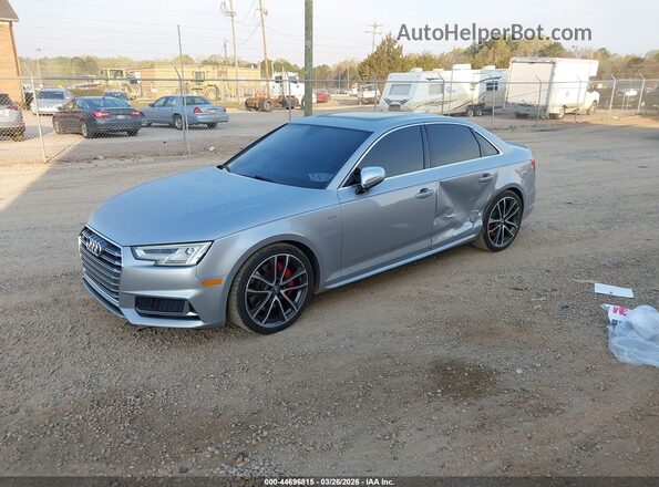 WAUB4AF43JA201218 2018 AUDI S4 Silver Առջևի ձախ երեք քառորդ տեսարան