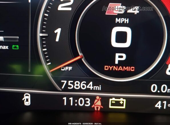 WAUB4AF48KA008838 2019 AUDI S4 Gray Панорамний вид салону 360°