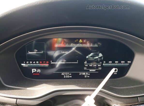 WAUB4CF52MA018286 2021 AUDI S5 Черный Вид щитка приборов