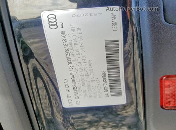 WAUB4CF52MA018286 2021 AUDI S5 Черный Вид наклейки с VIN-кодом