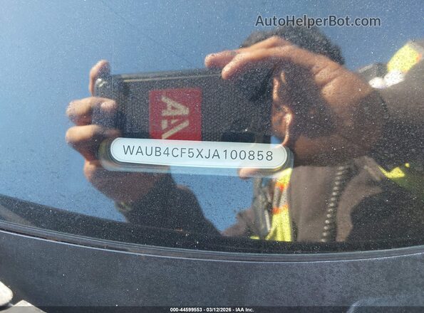 WAUB4CF5XJA100858 2018 AUDI S5 Black Widok komory silnika