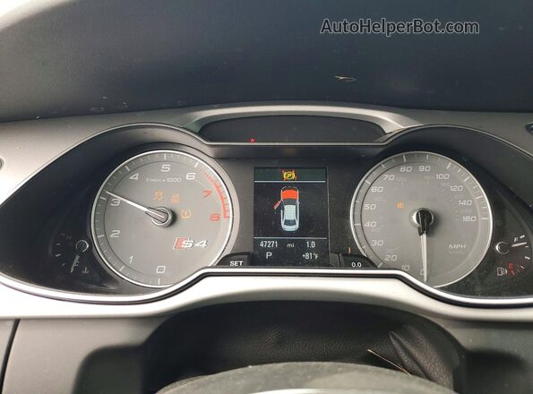 WAUBGAFL9GA002214 2016 AUDI S4 White Вид щитка приладів