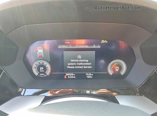 WAUBUDGY3NA076987 2022 AUDI OTHER Blue Vista del cuadro de instrumentos