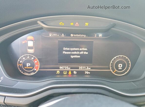 WAUC4AF41KA013691 2019 AUDI S4 White Vista del cuadro de instrumentos