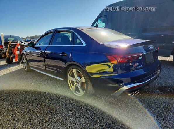 WAUC4AF42NA019844 2022 AUDI S4 Blue Trasero izquierdo