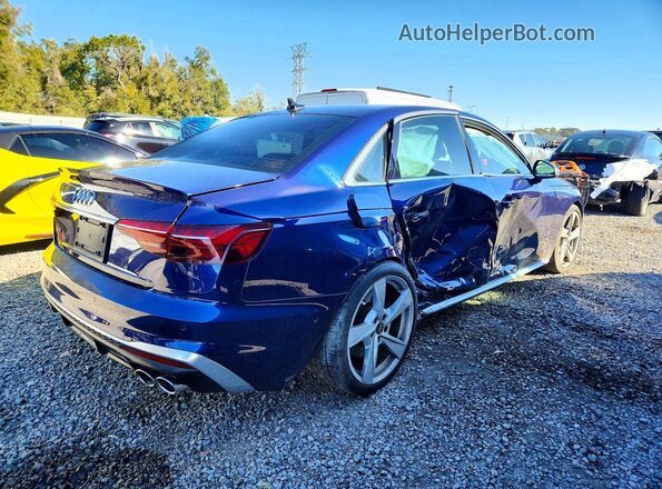 WAUC4AF42NA019844 2022 AUDI S4 Blue Trasero derecho