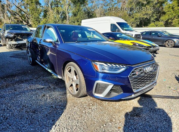 WAUC4AF42NA019844 2022 AUDI S4 Blue Delantero derecho