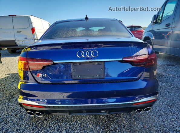 WAUC4AF42NA019844 2022 AUDI S4 Blue Vista trasera