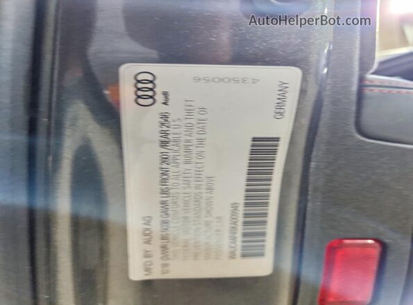 WAUC4AF45KA009949 2019 AUDI S4 Gray Widok komory silnika