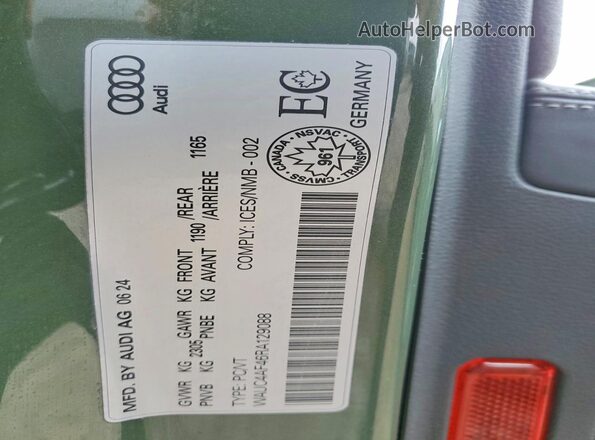 WAUC4AF46RA129088 2024 AUDI S4 Green 
