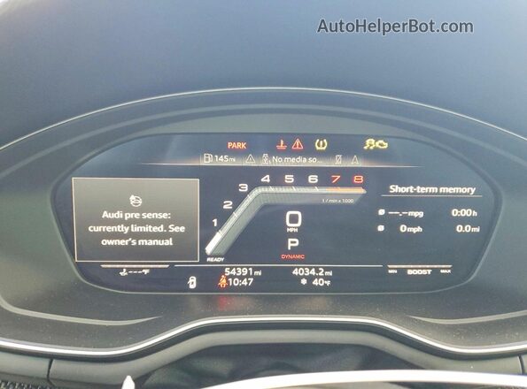 WAUC4AF4XLA039983 2020 AUDI S4 Серый Вид щитка приборов