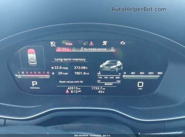 WAUC4CF54MA017581 2021 AUDI S5 Blue Widok tylnych siedzeń