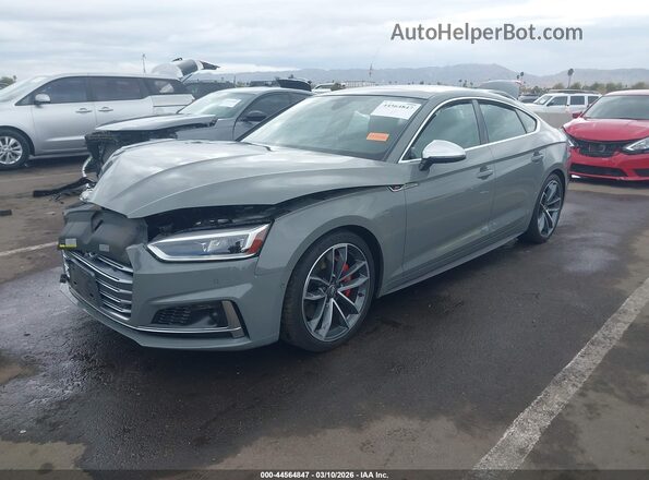 WAUC4CF58KA001431 2019 AUDI S5 Gray წინა მარცხენა ხედი სამი მეოთხედიდან