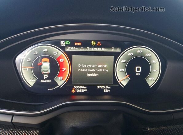 WAUC4CF5XMA062413 2021 AUDI S5 Gray Vista del cuadro de instrumentos