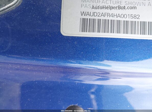 WAUD2AFR4HA001582 2017 AUDI OTHER Blue Vista del compartimento del motor