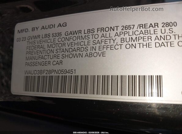WAUD3BF28PN059451 2023 AUDI OTHER Black 