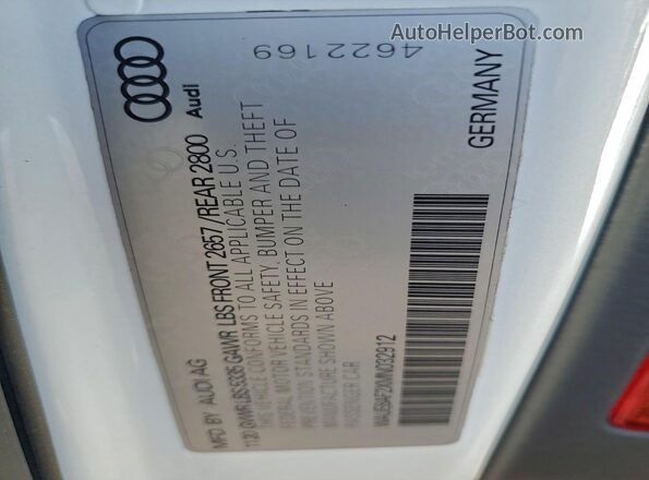 WAUE8AF2XMN032912 2021 AUDI OTHER White 