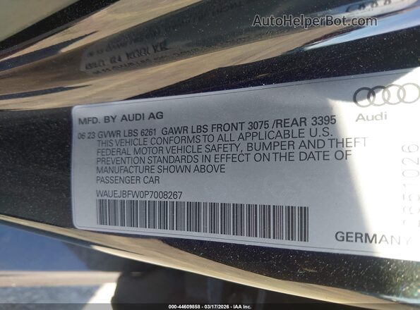 WAUEJBFW0P7008267 2023 AUDI E-TRON Black Engine compartment view