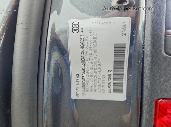 WAUENAF47KA014155 2019 AUDI OTHER Gray 