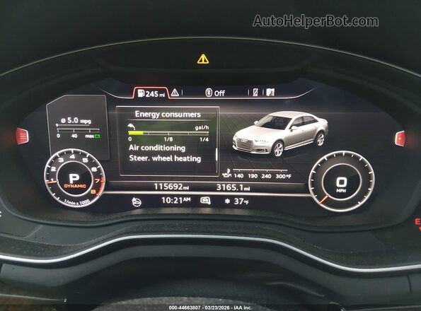 WAUENAF49HN019861 2017 AUDI OTHER Silver Vista de los asientos traseros