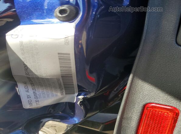 WAUFACF55MA023945 2021 AUDI OTHER Blue Vista del compartimento del motor