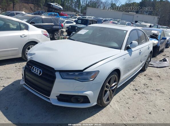 WAUFFAFCXJN103766 2018 AUDI S6 White Առջևի ձախ երեք քառորդ տեսարան