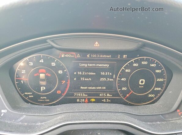 WAUFNAF45KA120902 2019 AUDI OTHER Black Вид щитка приладів