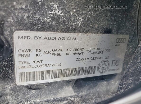 WAUGUCGY2RA121245 2024 AUDI OTHER Black 