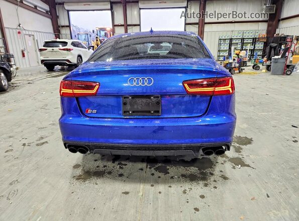 WAUH2AFC7GN094201 2016 AUDI S6 Blue Widok z tyłu