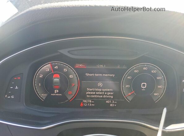 WAUL2AF24KN041692 2019 AUDI OTHER Black Սարքավորումների վահանակի տեսք