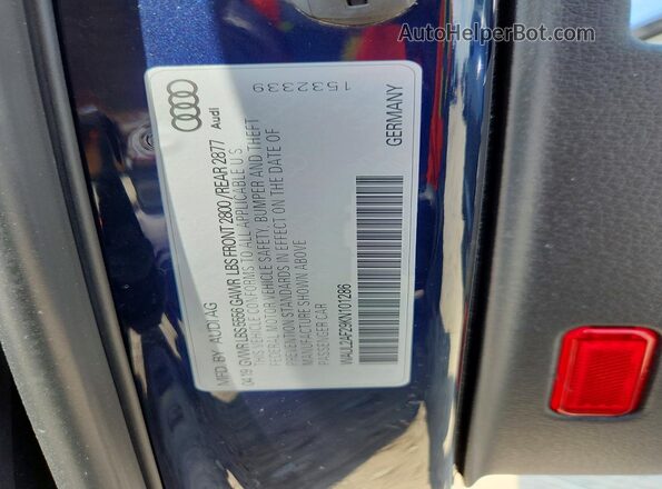 WAUL2AF29KN101286 2019 AUDI OTHER Синий 