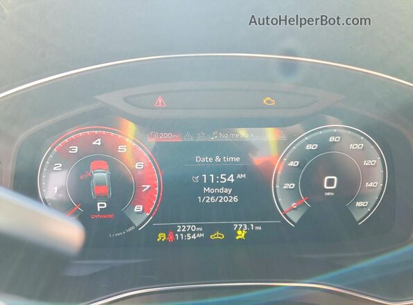 WAUSFBF21SN025052 2025 AUDI S7 White Instrument cluster view