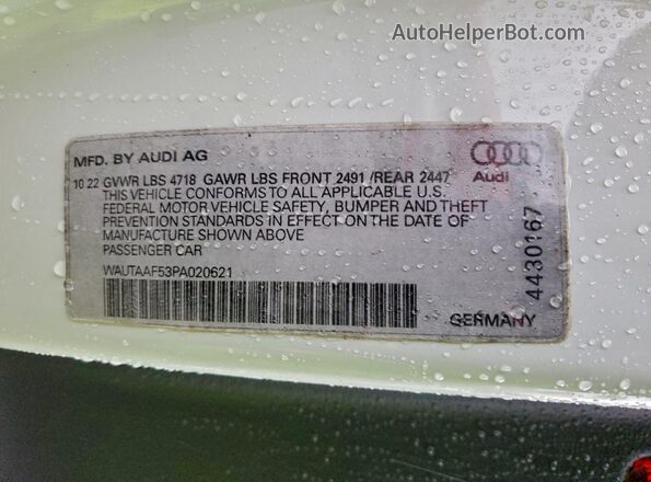 WAUTAAF53PA020621 2023 AUDI OTHER White 