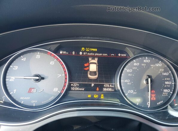 WAUW2AFC5GN066484 2016 AUDI S7 Black ხელსაწყოთა პანელის ხედი