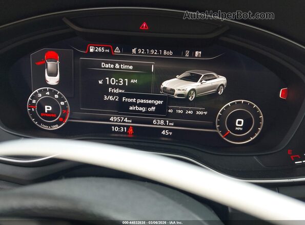 WAUWNGF52JN022056 2018 AUDI OTHER Белый Вид задних сидений