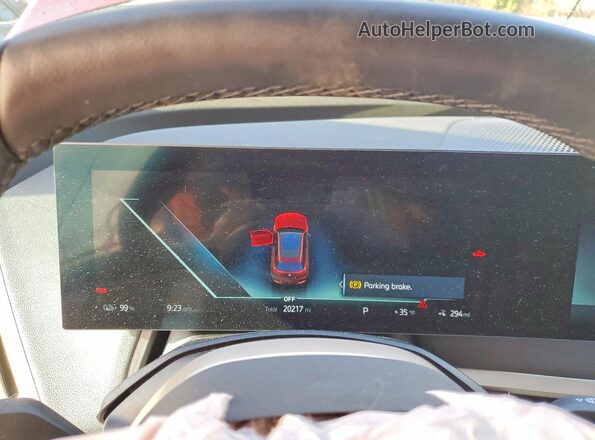 WB523CF00RCS04507 2024 BMW IX Maroon Instrument cluster view