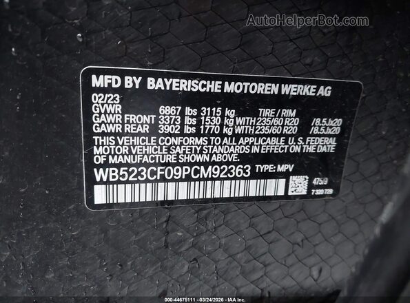WB523CF09PCM92363 2023 BMW IX Black 
