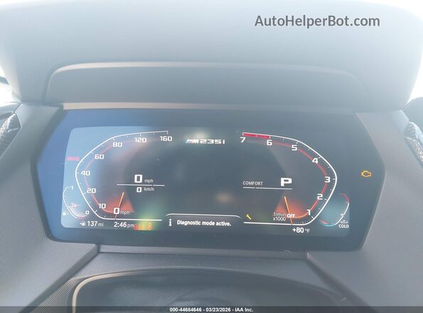 WBA13AL01L7F88256 2020 BMW M2 White Вид задніх сидінь