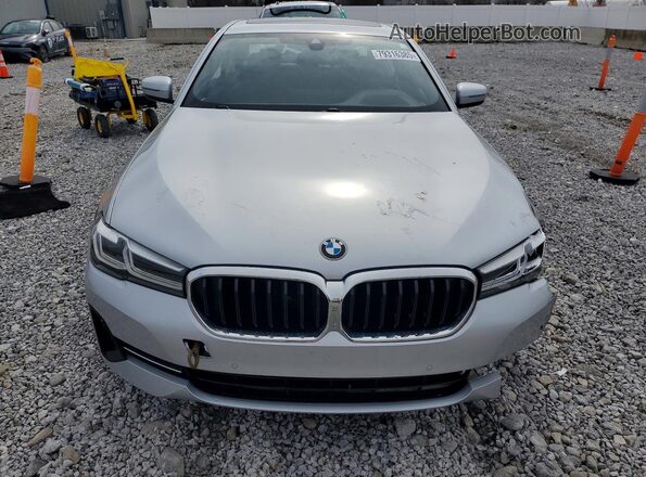 WBA13BJ07MWX01933 2021 BMW 5 SERIES Silver Front view