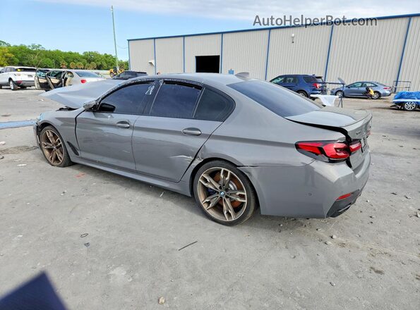 WBA13BK01MCF22757 2021 BMW M5 Gray Հետևի ձախ