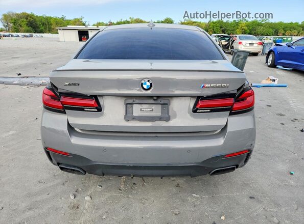 WBA13BK01MCF22757 2021 BMW M5 Gray Հետևի տեսք