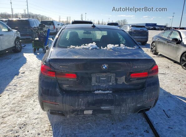 WBA13BK07NCK97744 2022 BMW M5 Blue Вид ззаду